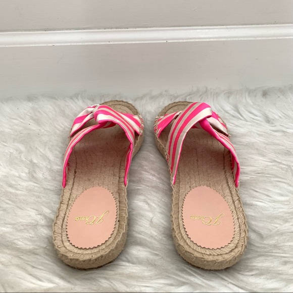 NWOB J Crew Twisted Knot Espadrille Sandals in Awning Stripe - Picture 6 of 8